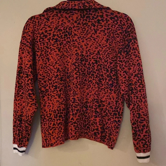 SAYLOR women’s quarter zip sweater - xs - cheetah print - like new condition - Picture 6 of 6